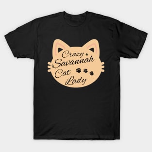 Crazy Savannah Cat Lady T-Shirt